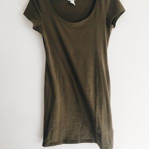 army green tshirt dress